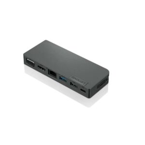 Hub Portátil Lenovo Powered USB-C - 3 USB - RJ-45 - HDMI - VGA - 4X90S92381